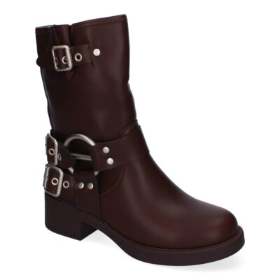 Botines Moteros para Mujer, Comodos y Elegantes, Detalles de Hebillas - Imagen 3