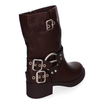Botines Moteros para Mujer, Comodos y Elegantes, Detalles de Hebillas - Imagen 4
