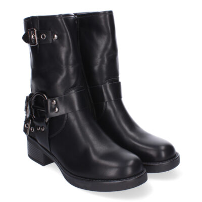 Botines Moteros para Mujer, Comodos y Elegantes, Detalles de Hebillas