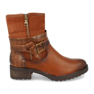 Botin con Estampado de Cocodrilo y Hebilla