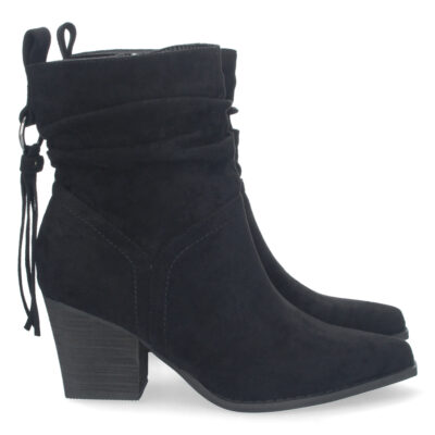 Botin de Tacon con Flecos y Cremallera