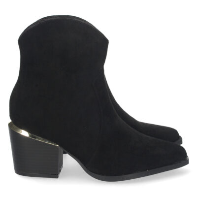 Botin de Tacon con Detalle y Cremallera