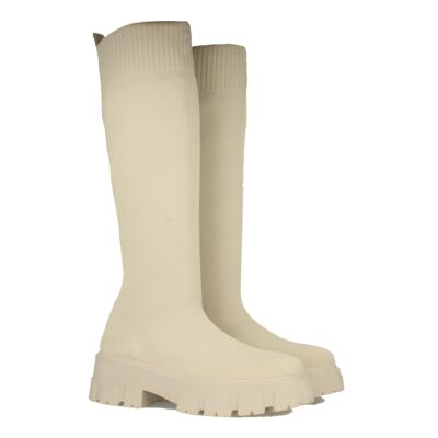 Bota de Plataforma con Material Elastico