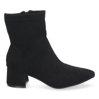 Botin de Tacon con Material Fino y Cremallera - Imagen 2