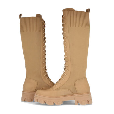 Bota de Plataforma con Elastico y Cordones - Imagen 5