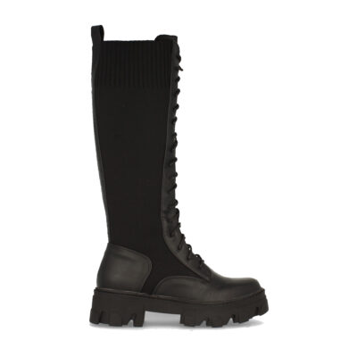 Bota de Plataforma con Elastico y Cordones - Imagen 2