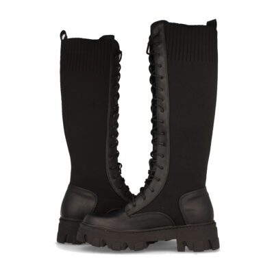 Bota de Plataforma con Elastico y Cordones - Imagen 5