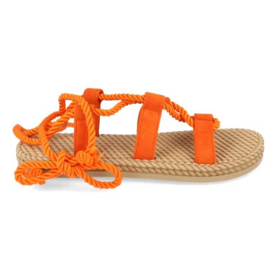 Sandalia Plana de Estilo Cangrejera con Cordones - Imagen 2