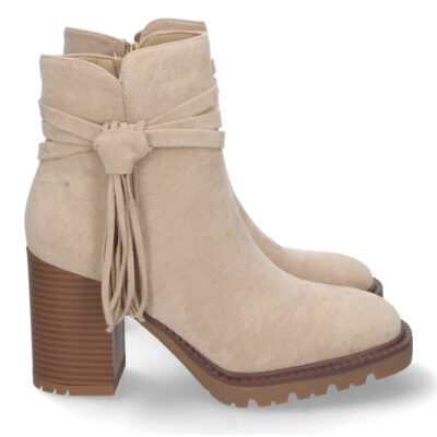 Botin de Tacon con Flecos y Cremallera