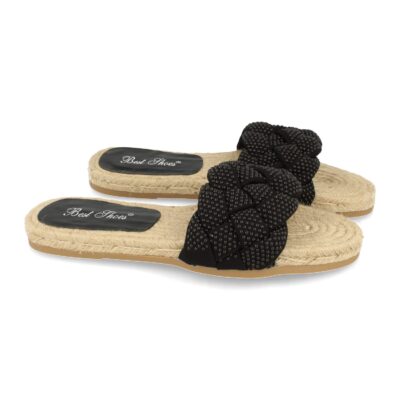 Sandalia de Yute con Strass en Pala