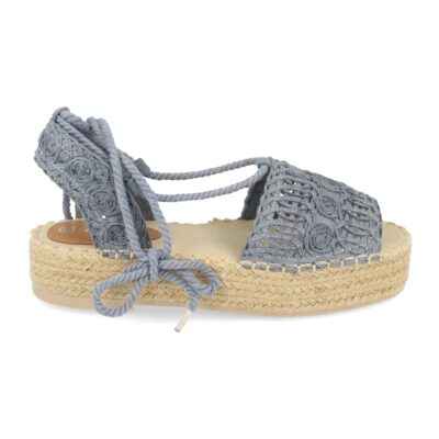 Sandalia Plana de Yute con Cordones - Imagen 2