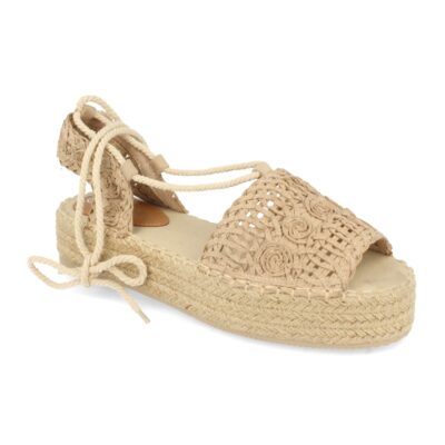 Sandalia Plana de Yute con Cordones - Imagen 3