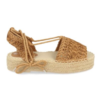 Sandalia Plana de Yute con Cordones - Imagen 2