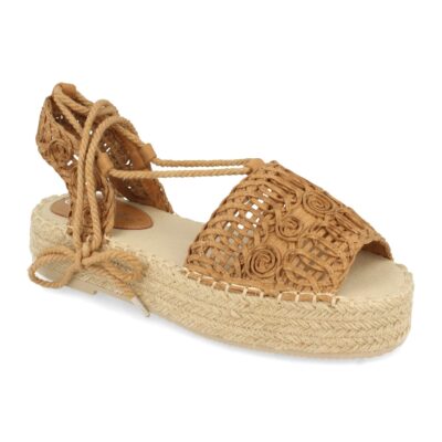 Sandalia Plana de Yute con Cordones - Imagen 3