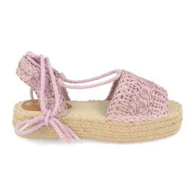 Sandalia Plana de Yute con Cordones - Imagen 2