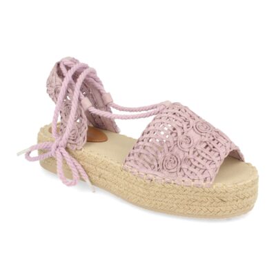 Sandalia Plana de Yute con Cordones - Imagen 3