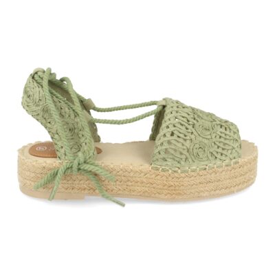 Sandalia Plana de Yute con Cordones - Imagen 2