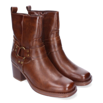 Botines de Tacón para Mujer, Elegantes Adorno de Hebilla