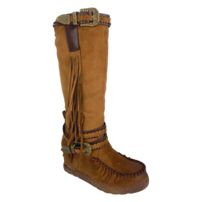 Bota con Cuña Interior y Flecos - Imagen 2