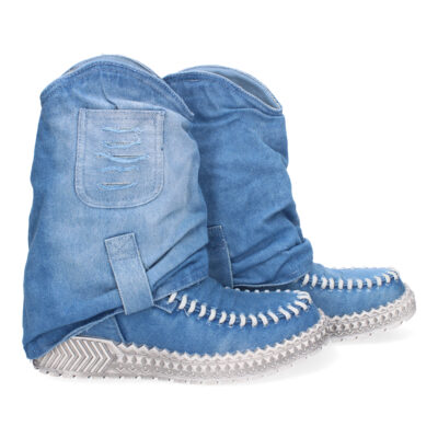 Botines de Mujer, Forradas de Tela Vaquera, Estilo Western, Comodas - Imagen 5