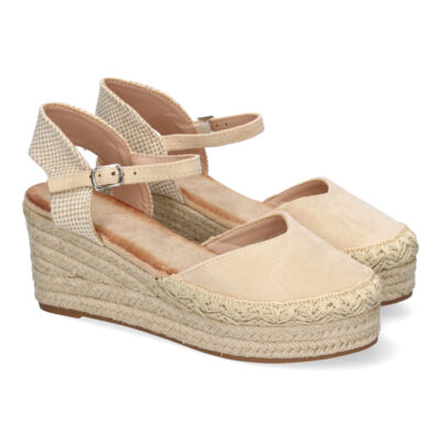 Sandalia de Cuña de Yute para Mujer, Comodas y Elegantes con Detalles Trenzados