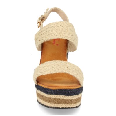 Sandalia de Cuña con Yute Multicolor y Hebillas - Imagen 3