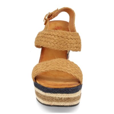 Sandalia de Cuña con Yute Multicolor y Hebillas - Imagen 3