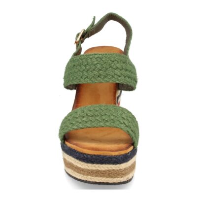 Sandalia de Cuña con Yute Multicolor y Hebillas - Imagen 3