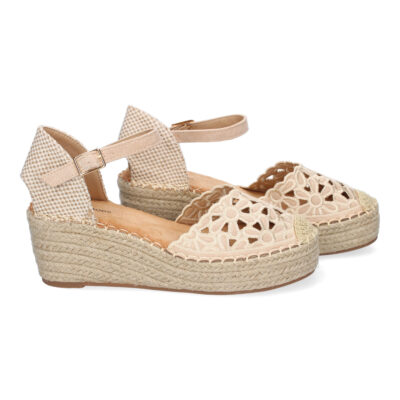 Sandalia de Cuña de Yute para Mujer, Comodas y Elegantes, Diseño Floral Bordado - Imagen 5