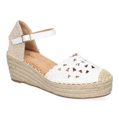 Sandalia de Cuña de Yute para Mujer, Comodas y Elegantes, Diseño Floral Bordado - Imagen 3