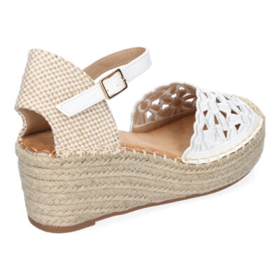 Sandalia de Cuña de Yute para Mujer, Comodas y Elegantes, Diseño Floral Bordado - Imagen 4