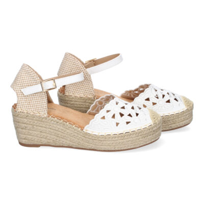 Sandalia de Cuña de Yute para Mujer, Comodas y Elegantes, Diseño Floral Bordado - Imagen 5