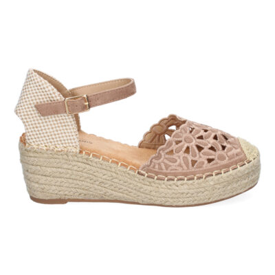 Sandalia de Cuña de Yute para Mujer, Comodas y Elegantes, Diseño Floral Bordado - Imagen 2