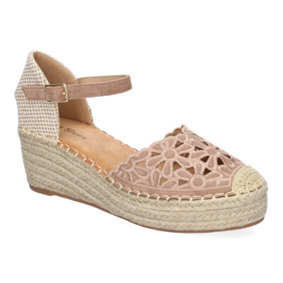 Sandalia de Cuña de Yute para Mujer, Comodas y Elegantes, Diseño Floral Bordado - Imagen 3