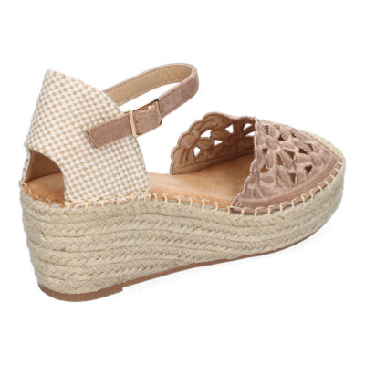 Sandalia de Cuña de Yute para Mujer, Comodas y Elegantes, Diseño Floral Bordado - Imagen 4