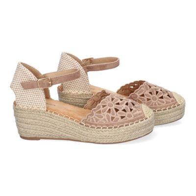 Sandalia de Cuña de Yute para Mujer, Comodas y Elegantes, Diseño Floral Bordado - Imagen 5