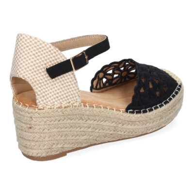 Sandalia de Cuña de Yute para Mujer, Comodas y Elegantes, Diseño Floral Bordado - Imagen 4