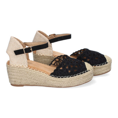 Sandalia de Cuña de Yute para Mujer, Comodas y Elegantes, Diseño Floral Bordado - Imagen 5