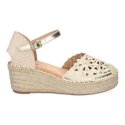 Sandalia de Cuña de Yute para Mujer, Comodas y Elegantes, Diseño Floral Bordado - Imagen 2