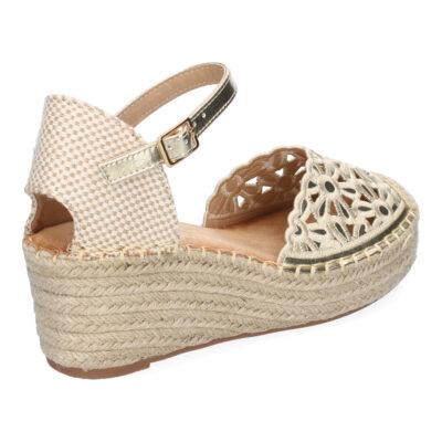 Sandalia de Cuña de Yute para Mujer, Comodas y Elegantes, Diseño Floral Bordado - Imagen 4