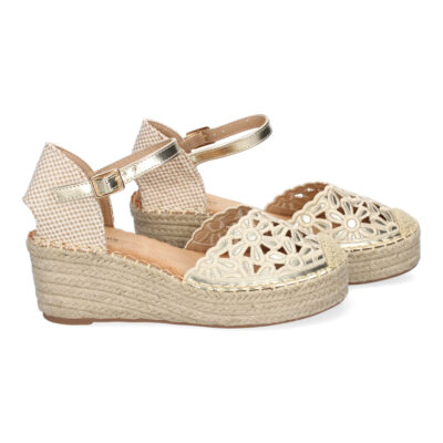 Sandalia de Cuña de Yute para Mujer, Comodas y Elegantes, Diseño Floral Bordado - Imagen 5