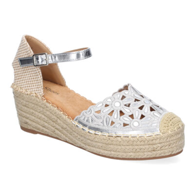 Sandalia de Cuña de Yute para Mujer, Comodas y Elegantes, Diseño Floral Bordado - Imagen 3