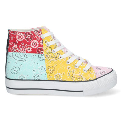 Zapatilla Abotinada Estampado y Cordones - Imagen 2