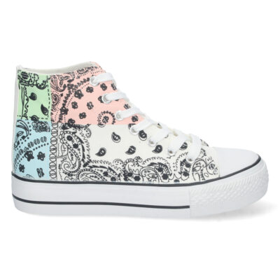 Zapatilla Abotinada Estampado y Cordones - Imagen 2