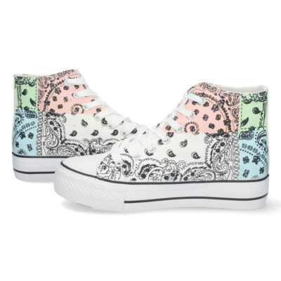 Zapatilla Abotinada Estampado y Cordones - Imagen 5
