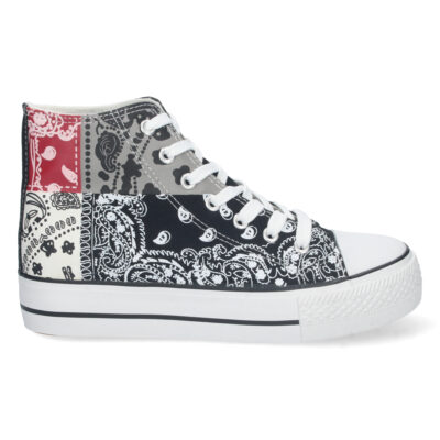 Zapatilla Abotinada Estampado y Cordones - Imagen 2
