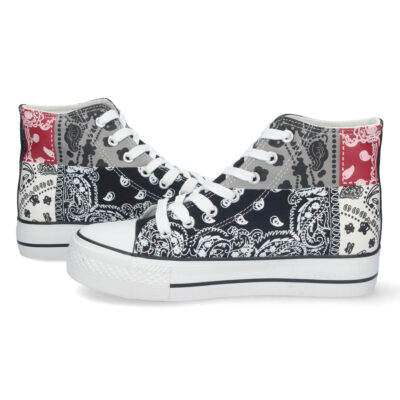 Zapatilla Abotinada Estampado y Cordones - Imagen 5
