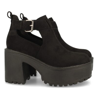 Botin de tacon con plataforma