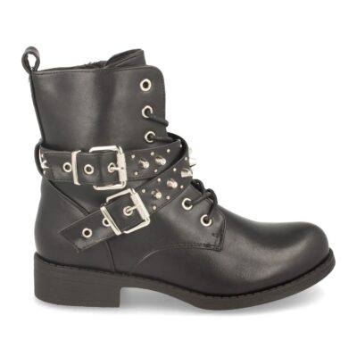 Botin Motero con Hebillas y Cordones