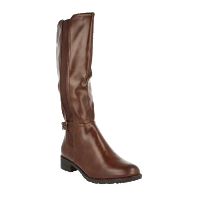 Bota de Tacón Bajo con Hebilla y Cremallera - Imagen 3